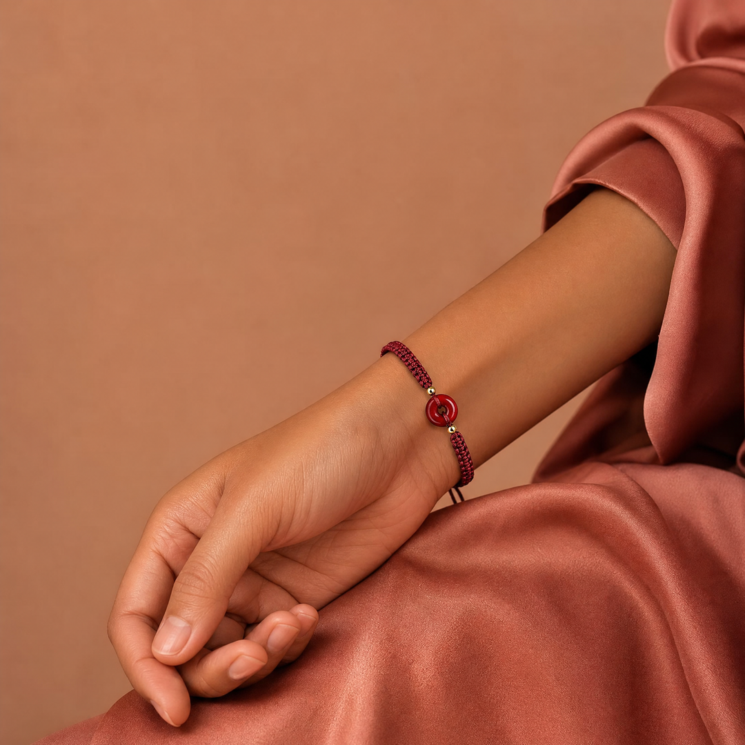Cinnabar Round Stone for Luck & Confidence - Lifestyle Female