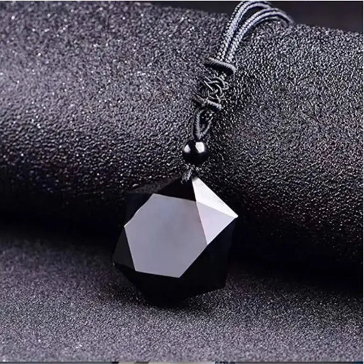 Black Obsidian Hexagon Necklace for Self Growth & Protection Yiwu Shanmei Jane
