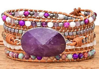 Amethyst Boho Wrap Bracelet for Healing & Balancing Yiwu Shanmei Jane