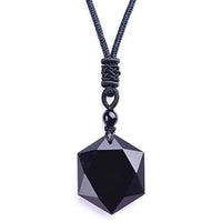 Black Obsidian Hexagon Necklace for Self Growth & Protection Yiwu Shanmei Jane