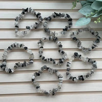 Rutilated Quartz Chip Bracelet for Spiritual Growth & Protection Yiwu Shanmei Jane