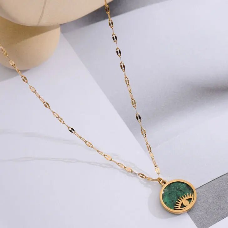 African Turquoise Evil Eye Nazar Necklace for Protection & Growth Yiwu Jinyou VIMI