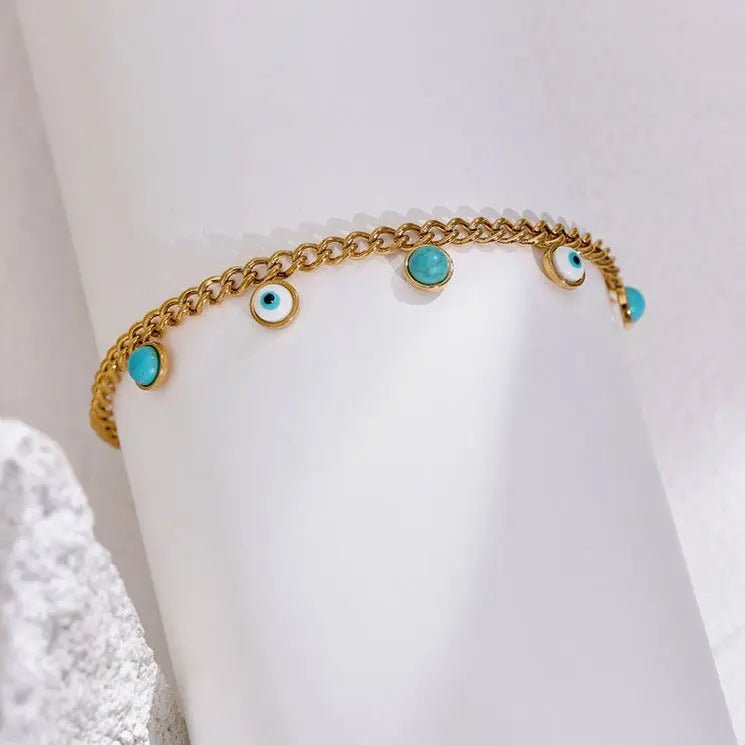 Turquoise with Evil Eye Nazar Bracelet for Protection & Spiritual Growth Yiwu Jinyou VIMI