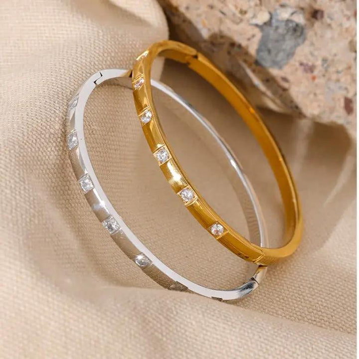 Carrie Zircon Bangle  by Raw Spiritual