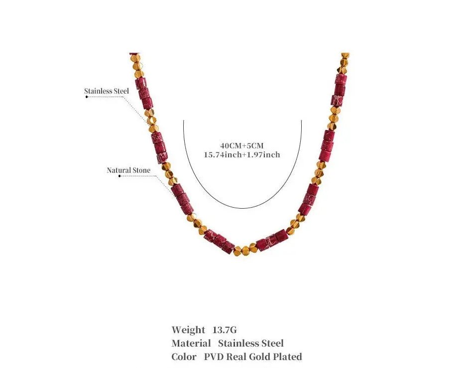 Red Emperor Stone Necklace for Strength & Protection Yiwu Jinyou VIMI
