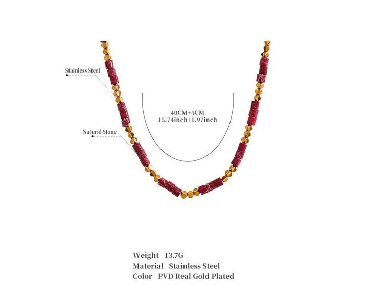 Red Emperor Stone Necklace for Strength & Protection Yiwu Jinyou VIMI