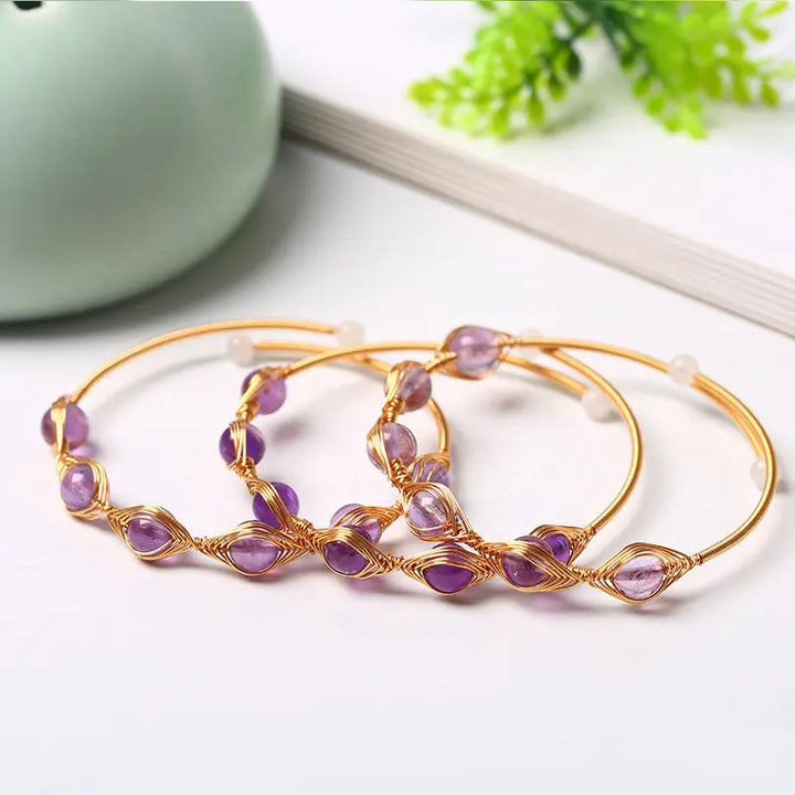 Amethyst Wire Bracelet for Healing & Spiritual Awareness Yiwu Shanmei Jane