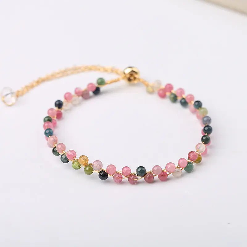 Pink Tourmaline Wired Bracelet for Love, Joy & Compassion Yiwu Shanmei Jane