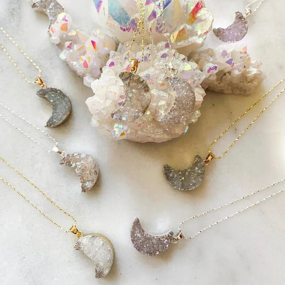 Druzy Pendant in Golden S925 Chain Yiwu Shanmei Jane