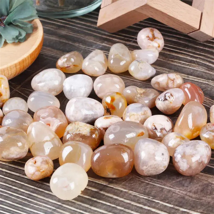 Cherry Agate (Haqik) Tumbled Stones (Set of 4)  by Raw Spiritual