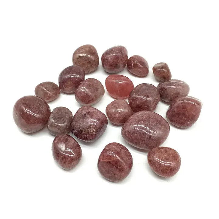 Strawberry Quartz Tumbled Stones (Set of 4)  by Raw Spiritual