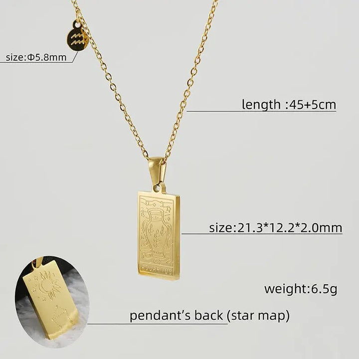 Zodiac Pendant in Stainless Steel 18K Gold Plated Yiwu Jinyou VIMI