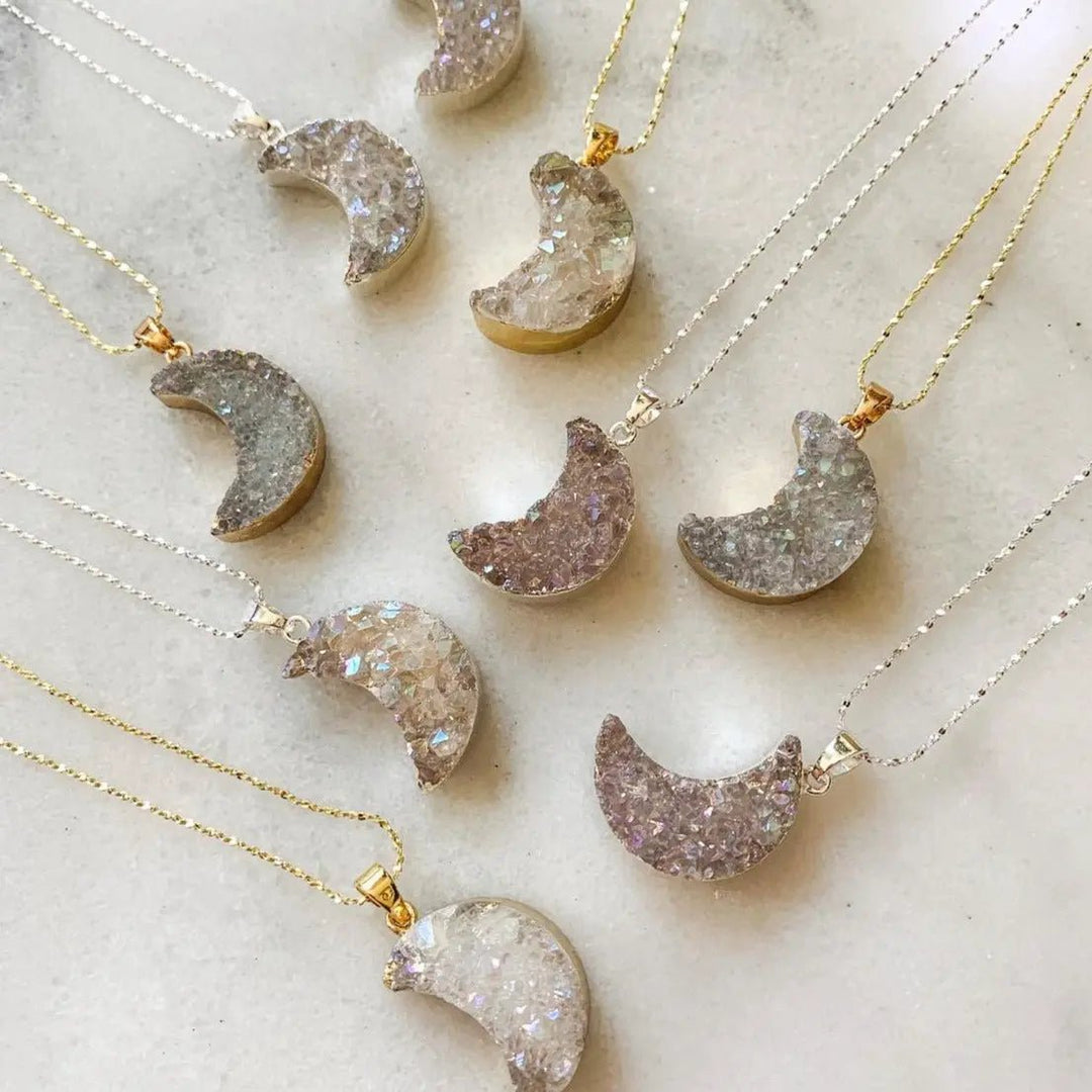 Druzy Pendant in Golden S925 Chain Yiwu Shanmei Jane