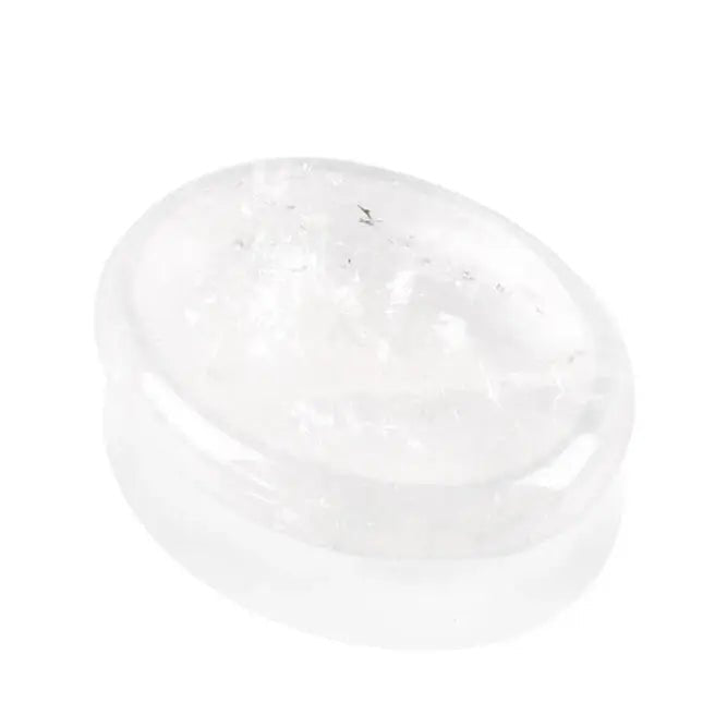 Clear Quartz (Sphatik) Worry Palm Stone - Manifestation & Clarity Yiwu Shanmei Jane