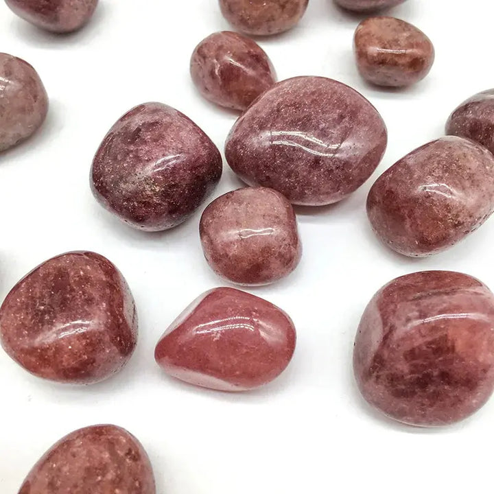 Strawberry Quartz Tumbled Stones (Set of 4)  by Raw Spiritual