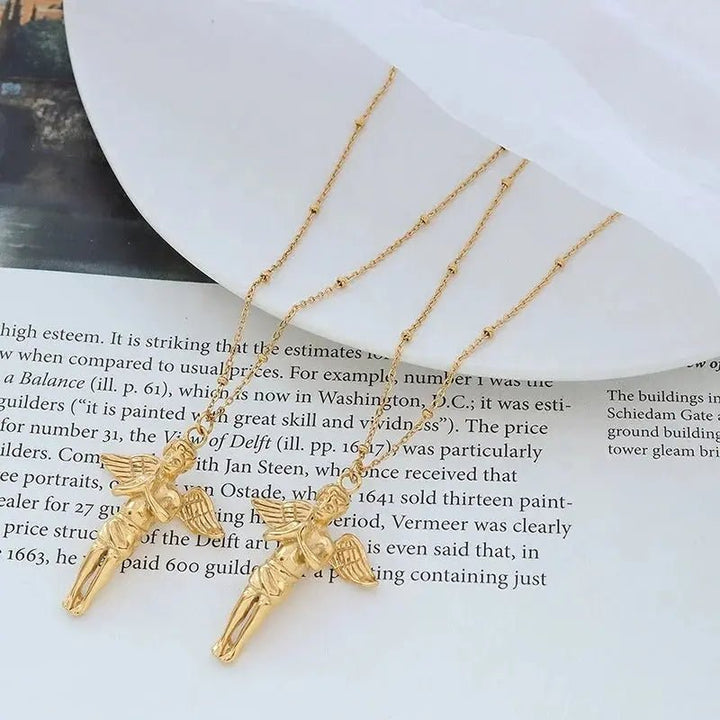 Angel Wings Pendant Necklace Yiwu Landy Jewelry Summer WU