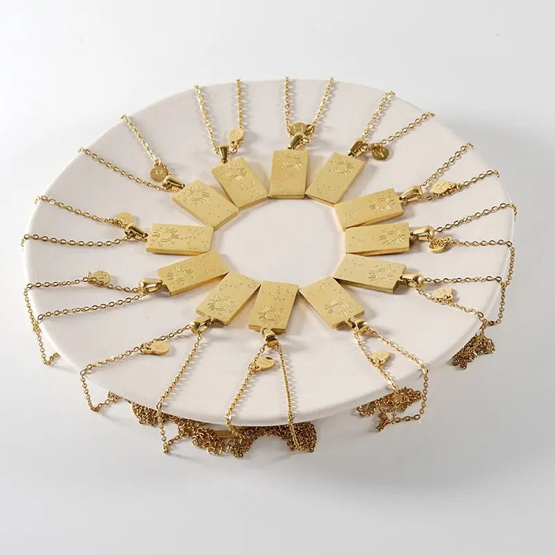 Zodiac Pendant in Stainless Steel 18K Gold Plated Yiwu Jinyou VIMI