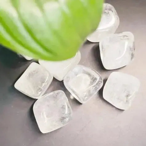 Clear Quartz (Sphatik) Tumbled Stones (Set of 4)  by Raw Spiritual