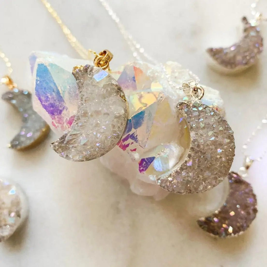 Druzy Pendant in Golden S925 Chain Yiwu Shanmei Jane
