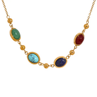 Turquoise, Jade, Agate & Lapis Lazuli Necklace Yiwu Jinyou VIMI