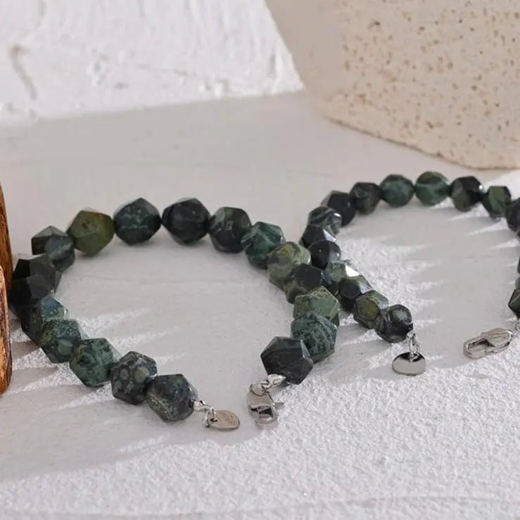 Malachite Facetted Bracelet for Change and Transformation Yiwu Jinyou VIMI