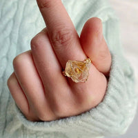 Citrine Ring Wire wrapped for Abundance & Cleansing Yiwu Shanmei Jane