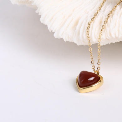 Red Agate (Hakik) Necklace for Growth, Prosperity, Harmony