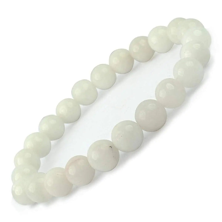 White Agate (Aqeek) Bracelet  Growth, Prosperity, Harmony Yiwu Shanmei Jane