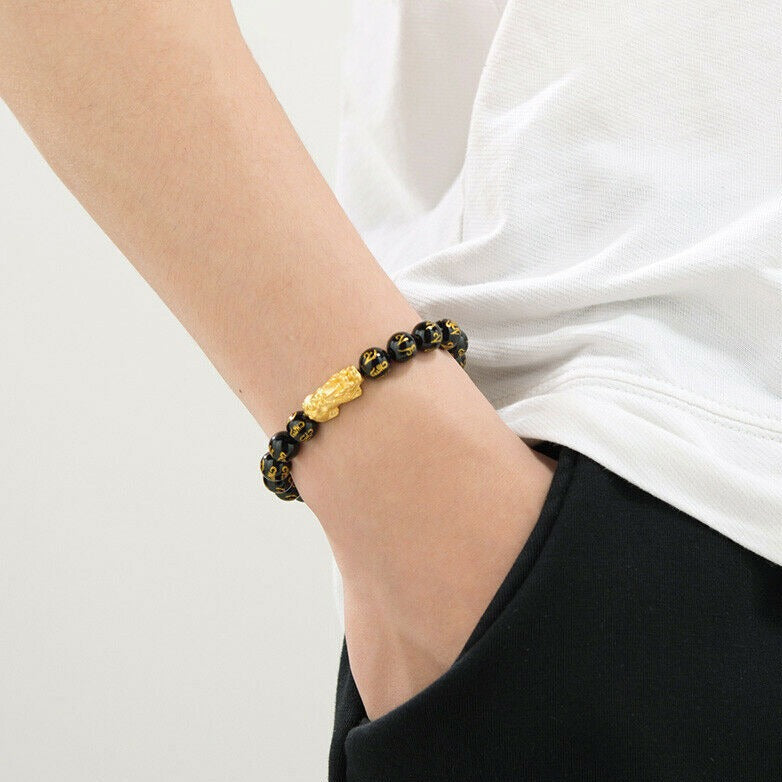 Pixiu (S925 with Gold Plating) Feng Shui Bracelet for Good Luck