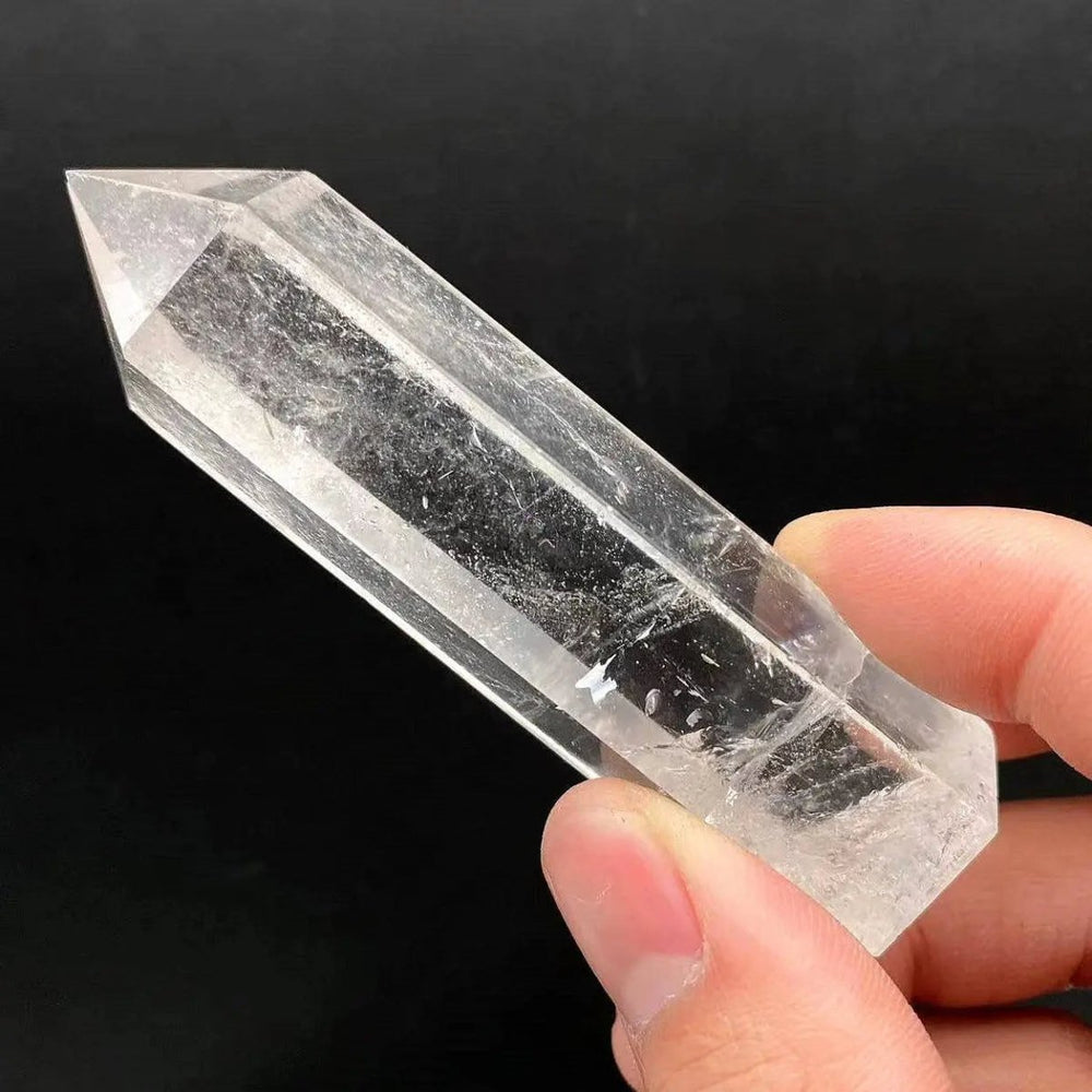 Clear Quartz (Sphatik) Hexagon Point Pencil - Manifestation & Clarity Yiwu Shanmei Jane