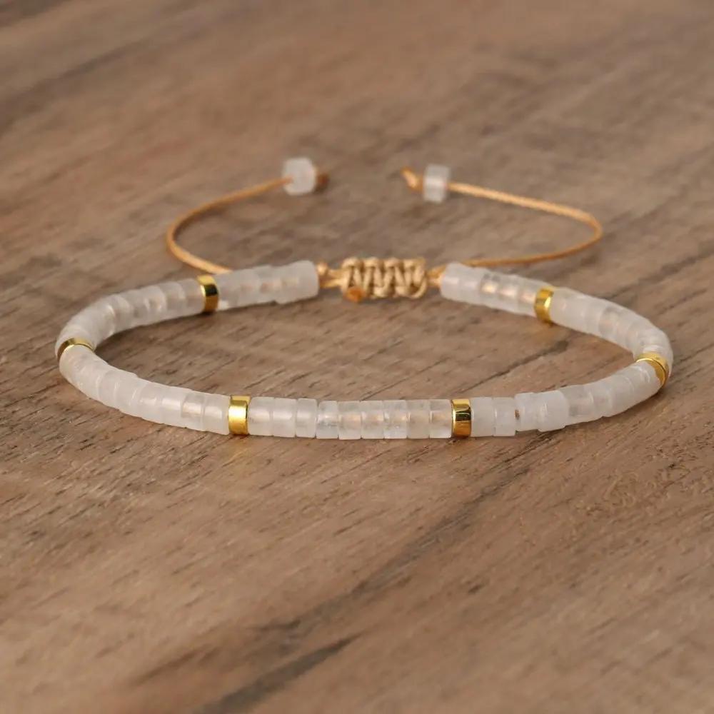 Clear Quartz (Sphatik) Braided Bracelet for Clarity - Raw Spiritual