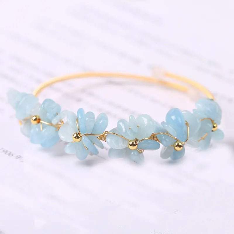Aquamarine bangle for Courage & Communication Yiwu Shanmei Jane