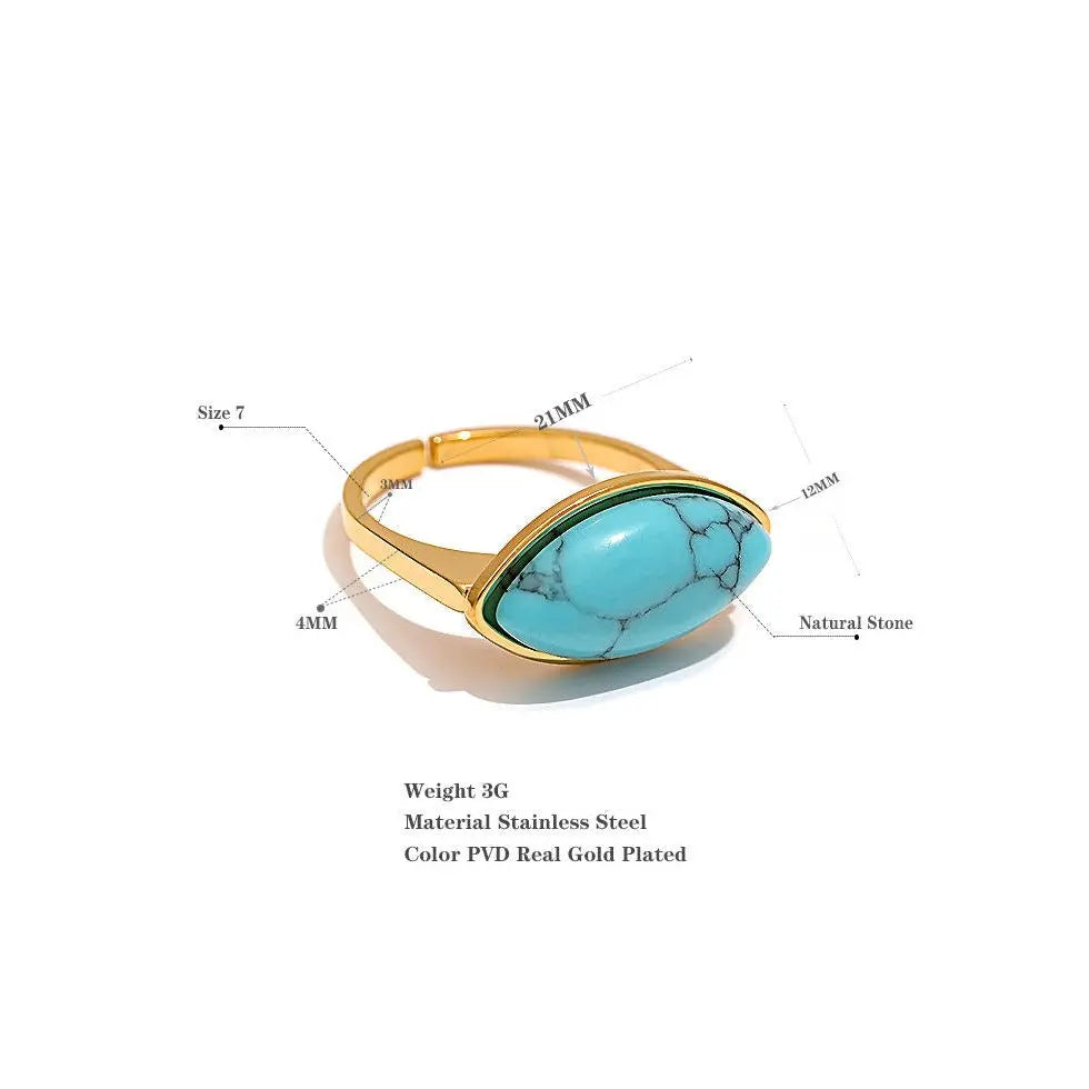 Turquoise Adjustable Ring for Healing & Spiritual Growth Yiwu Jinyou VIMI