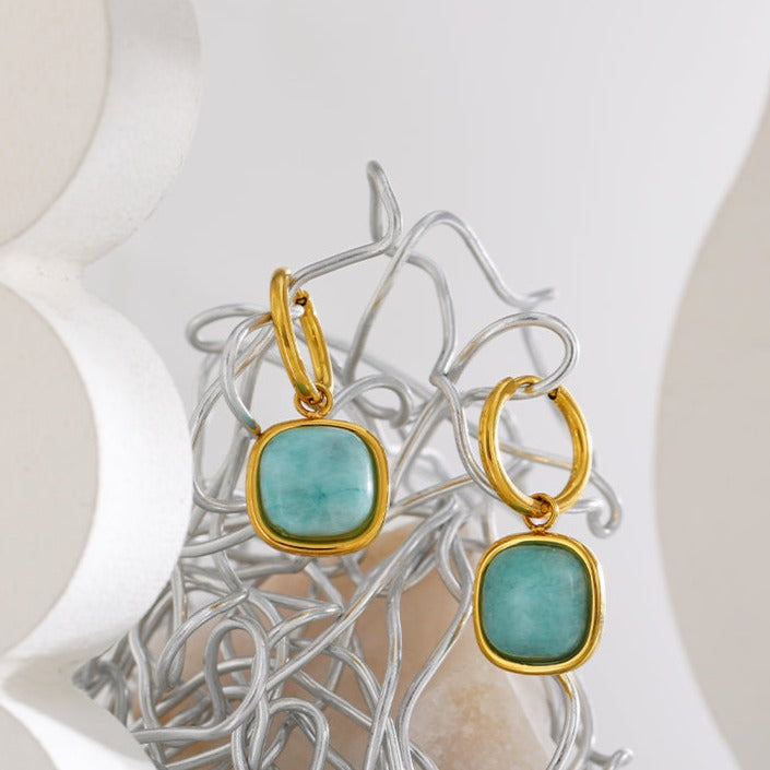 Amazonite "Tianhe" Earrings for Communication & Confidence