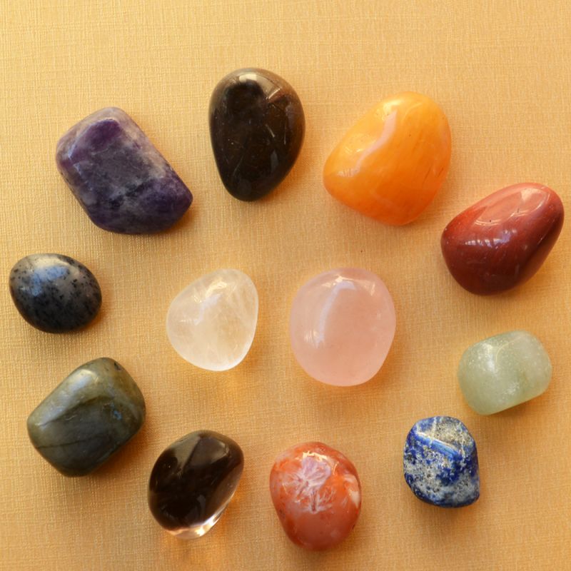 12 Chakra Tumble Stones for Chakra balance & Reiki Healing