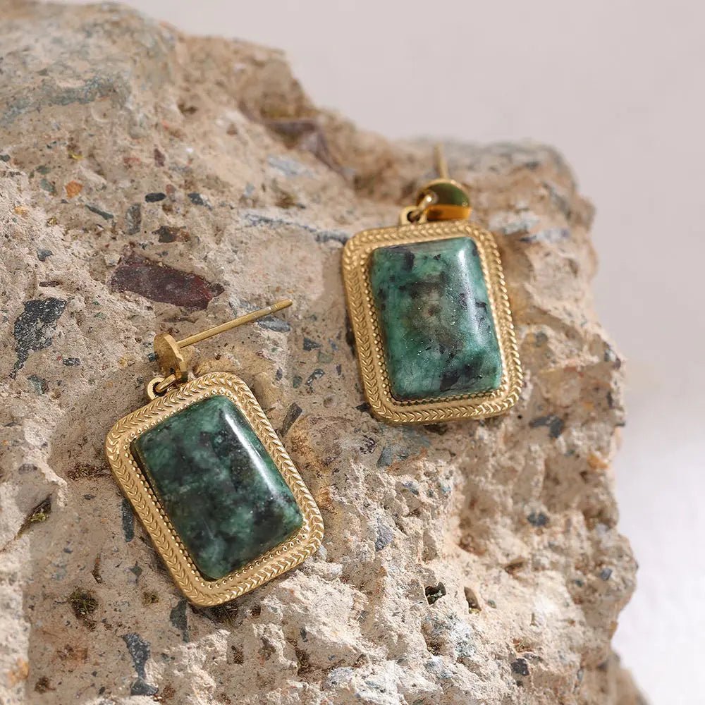African Turquoise Earrings for Luck & Spiritual Growth Yiwu Landy Jewelry Summer WU