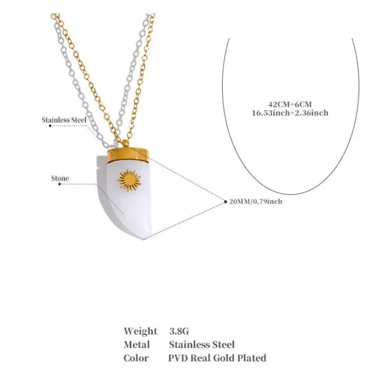 White Agate (Hakik) Necklace for Abundance Yiwu Jinyou VIMI