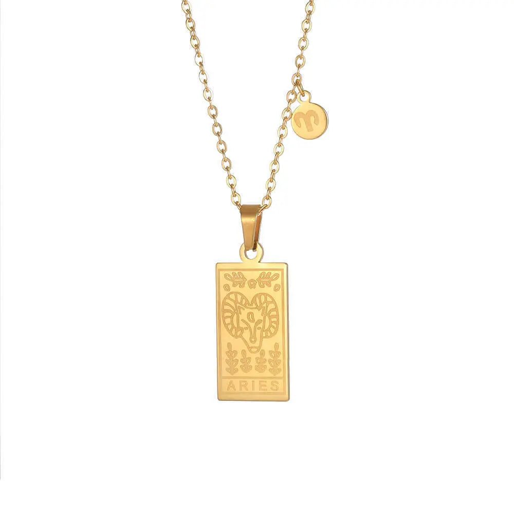 Zodiac Pendant in Stainless Steel 18K Gold Plated Yiwu Jinyou VIMI
