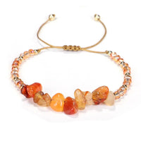 Red Carnelian Adjustable Chip Bracelet for Passion & Vitality Yiwu Shanmei Jane