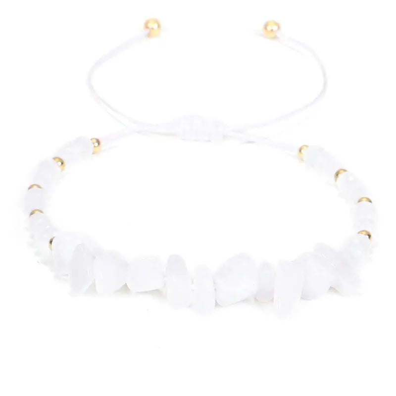 Clear Quartz (Sphatik) Chip Adjustable Bracelet for Clarity & Manifestation Yiwu Shanmei Jane