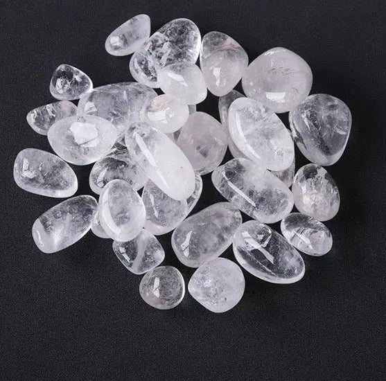 Clear Quartz (Sphatik) Tumbled Stones (Set of 4)  by Raw Spiritual