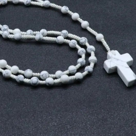 Howlite Rosary Necklace for Memory & Knowlege Yiwu Shanmei Jane