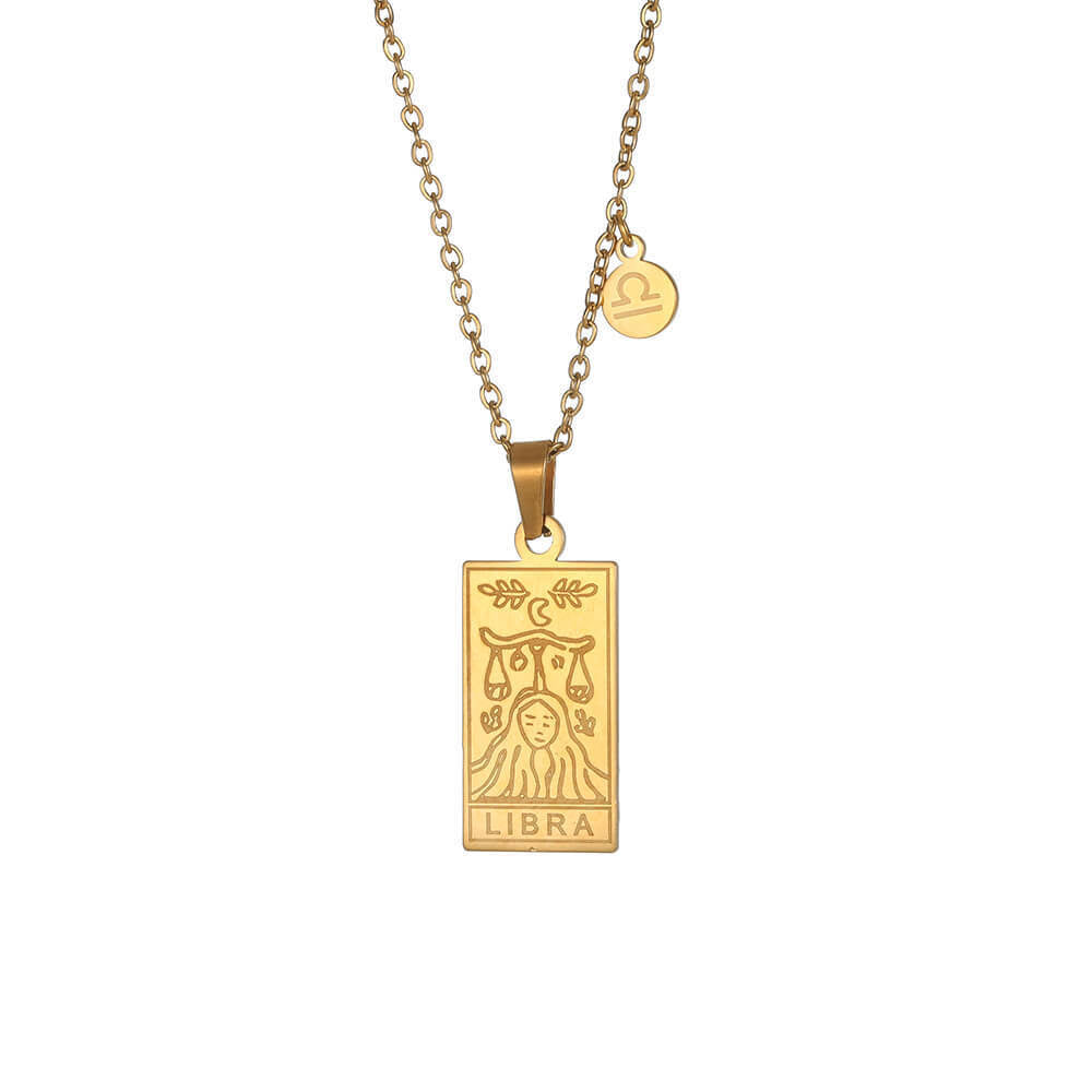 Zodiac Pendant in Stainless Steel 18K Gold Plated