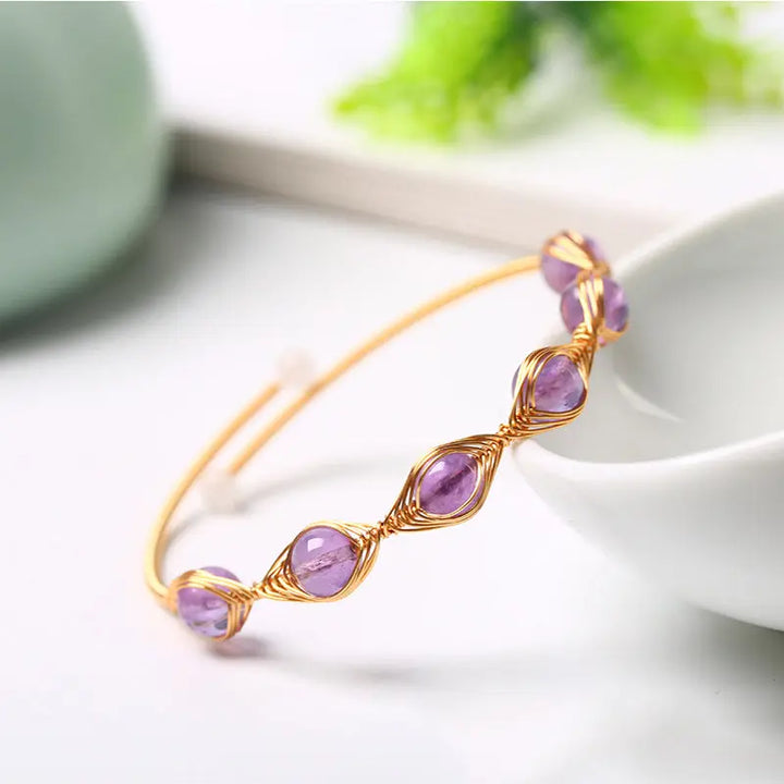 Amethyst Wire Bracelet for Healing & Spiritual Awareness Yiwu Shanmei Jane