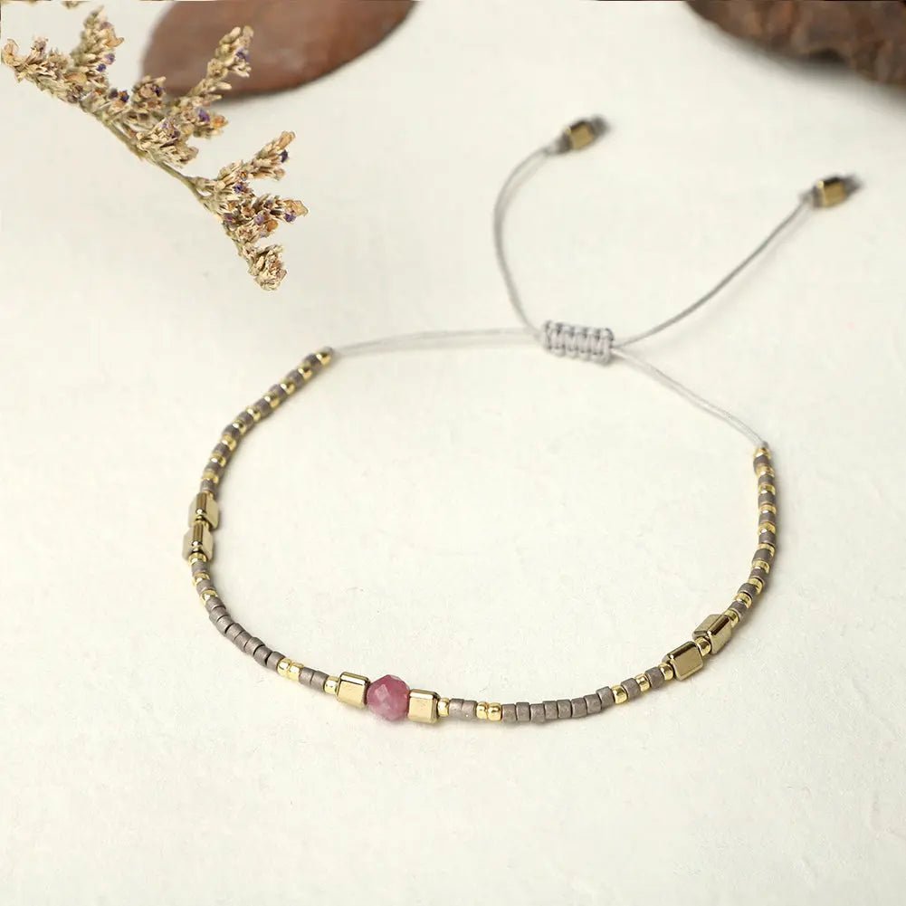 Colored Tourmaline Seed Bead Bracelet for Protection & Compassion Yiwu Shanmei Jane