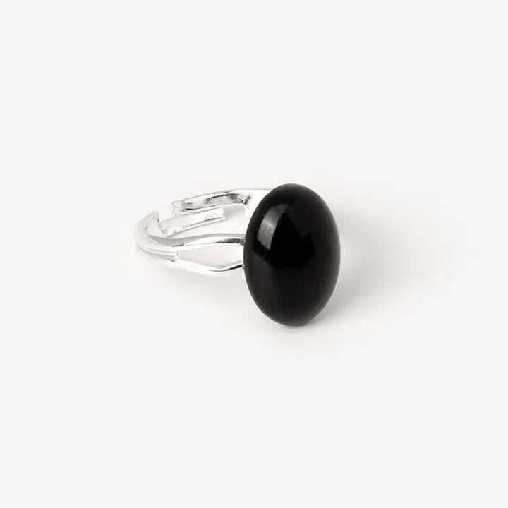 Black Obsidian Adjustable Ring for Self Growth & Protection Yiwu Shanmei Jane