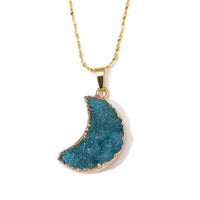 Blue Druzy Pendant in Golden S925 Chain Yiwu Shanmei Jane