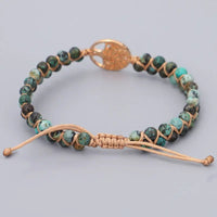 African Turquoise Bracelet with Tree of Life for  Healing & Spiritual Growth Yiwu Shanmei Jane
