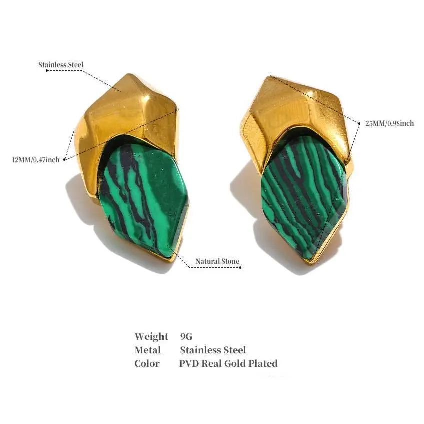 Malachite Earrings for Change & Transformation Yiwu Jinyou VIMI