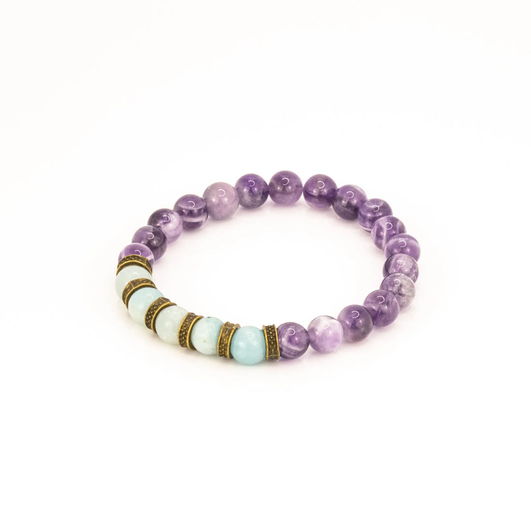 Amazonite & Amethyst for Healing, Growth, Communication : Taurus, Virgo, Scorpio, Libra, Gemini, Aries Yiwu Shanmei Jane